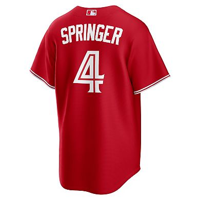 Men's Nike George Springer Red Toronto Blue Jays Canada Day Replica Jersey