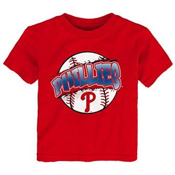 Toddler Outerstuff Red Philadelphia Phillies Split Ball T-Shirt