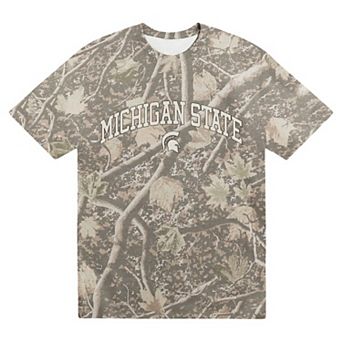 Men's Uscape Apparel Camo Michigan State Spartans Back Bay Heavyweight T-Shirt