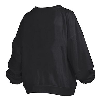 Women's Pressbox Black Iowa Hawkeyes Plus Size Nelson Janise Sweatshirt