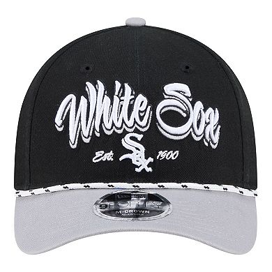 Men's New Era Black/Gray Chicago White Sox Team Loyal 9FORTY M-Crown Adjustable Hat