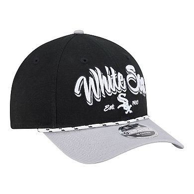 Men's New Era Black/Gray Chicago White Sox Team Loyal 9FORTY M-Crown Adjustable Hat