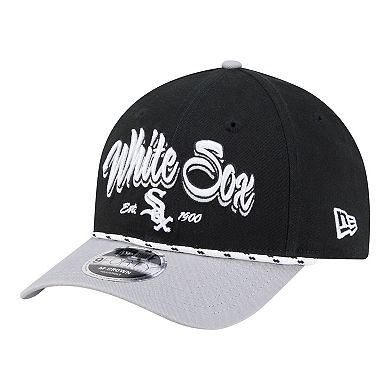 Men's New Era Black/Gray Chicago White Sox Team Loyal 9FORTY M-Crown Adjustable Hat