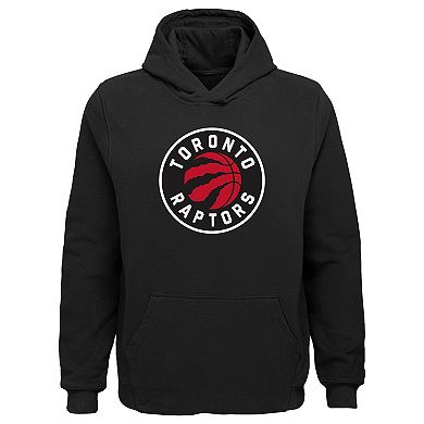 Youth Outerstuff Black Toronto Raptors Primary Logo Pullover Hoodie