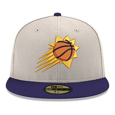 Men's New Era White/Purple Phoenix Suns Chrome Two-Tone 59FIFTY Fitted Hat