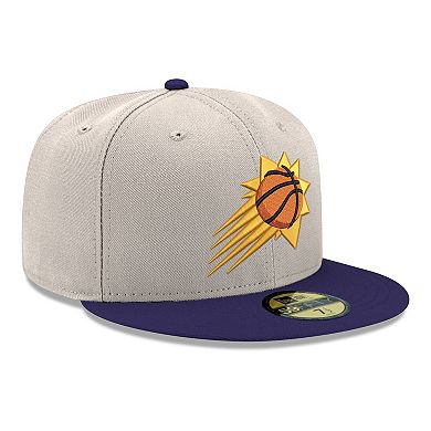 Men's New Era White/Purple Phoenix Suns Chrome Two-Tone 59FIFTY Fitted Hat