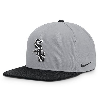Men's Nike Gray/Black Chicago White Sox Primetime Pro Dri-FIT Snapback Hat