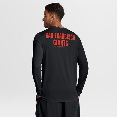 Men's Nike Black San Francisco Giants 2-Hit Legend Dri-FIT Long Sleeve T-Shirt