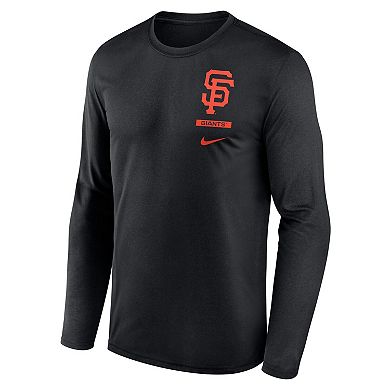 Men's Nike Black San Francisco Giants 2-Hit Legend Dri-FIT Long Sleeve T-Shirt