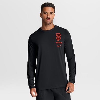 Men's Nike Black San Francisco Giants 2-Hit Legend Dri-FIT Long Sleeve T-Shirt