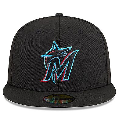 Men's New Era Black Miami Marlins 2026 Jackie Robinson Day 59FIFTY Fitted Hat