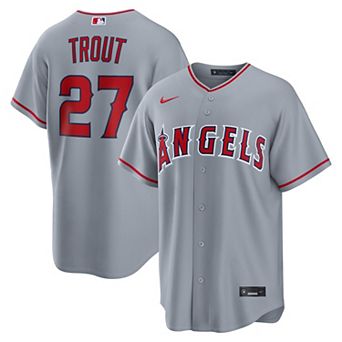 Men's Nike Mike Trout Gray Los Angeles Angels Road Replica Jersey