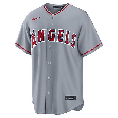 Men's Nike Mike Trout Gray Los Angeles Angels Road Replica Jersey