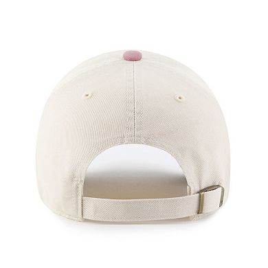 Men's '47 Natural/Pink Athletics Two-Tone Fashion Clean Up Adjustable Hat