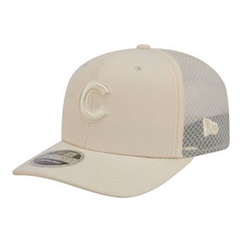 Men's New Era Light Beige Chicago Cubs Color Pack 9SEVENTY Trucker Adjustable Hat
