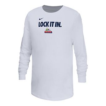 Youth Nike White Arizona Wildcats On-Court Bench Legend Dri-FIT Long Sleeve T-Shirt