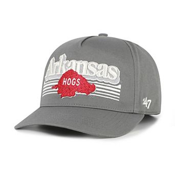 Men's '47 Gray Arkansas Razorbacks Script Fade Hitch Adjustable Hat