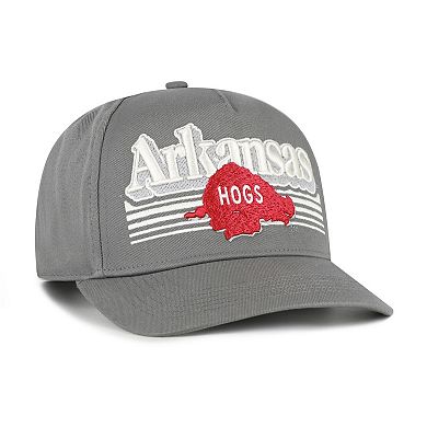 Men's '47 Gray Arkansas Razorbacks Script Fade Hitch Adjustable Hat