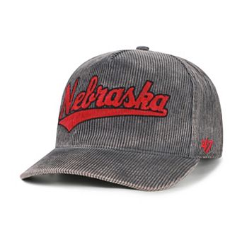 Men's '47 Gray Nebraska Huskers Reclaim Snow Wash Corduroy Hitch Adjustable Hat