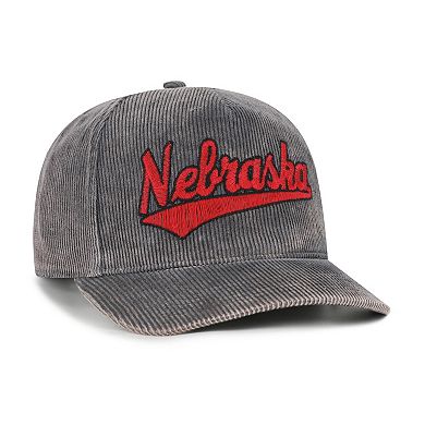 Men's '47 Gray Nebraska Huskers Reclaim Snow Wash Corduroy Hitch Adjustable Hat