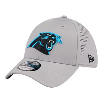 Men's New Era Gray Carolina Panthers Perforated 39THIRTY Flex Hat
