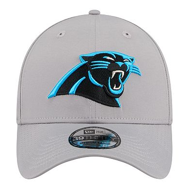 Men's New Era Gray Carolina Panthers Perforated 39THIRTY Flex Hat