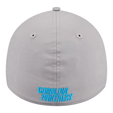 Men's New Era Gray Carolina Panthers Perforated 39THIRTY Flex Hat