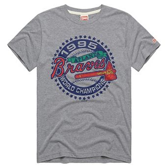 Men's Homage Gray Atlanta Braves Tri-Blend Hyperlocal T-Shirt