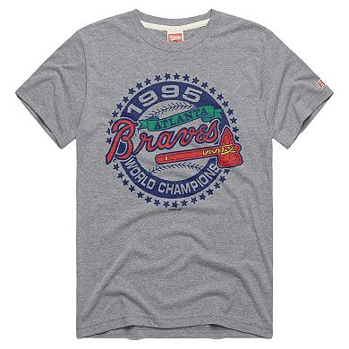 Men's Homage Gray Atlanta Braves Tri-Blend Hyperlocal T-Shirt