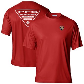 Men's Red Florida Panthers Terminal Tackle Omni-Shade T-Shirt