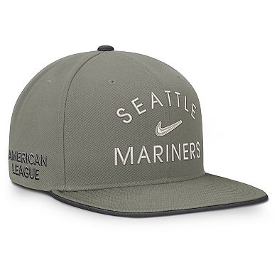 Men's Nike Olive Seattle Mariners Pro Dri-FIT Snapback Hat