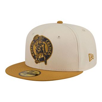 Men's New Era Cream/Tan Boston Celtics Two-Tone Color Pack 59FIFTY Fitted Hat