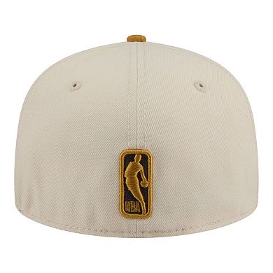 Men's New Era Cream/Tan Boston Celtics Two-Tone Color Pack 59FIFTY Fitted Hat