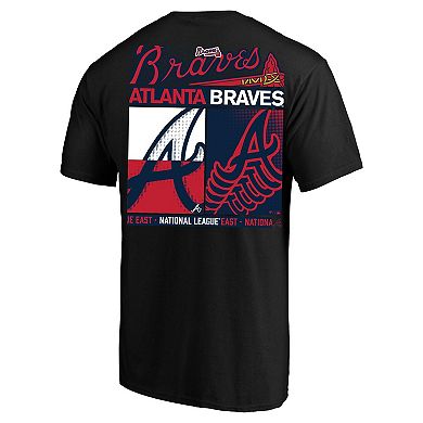 Men's Profile Black Atlanta Braves Big & Tall Two-Sided Graphic T-Shirt