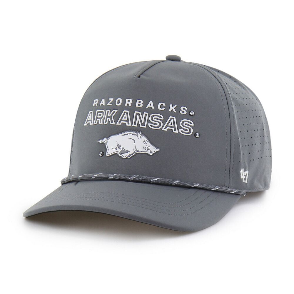 Men's '47 Gray Arkansas Razorbacks Forward Vent Hitch Rope Adjustable Hat