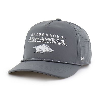 Men's '47 Gray Arkansas Razorbacks Forward Vent Hitch Rope Adjustable Hat