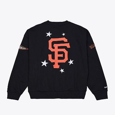 Women's Mitchell & Ness Black San Francisco Giants Pep Rally Sweatshirt
