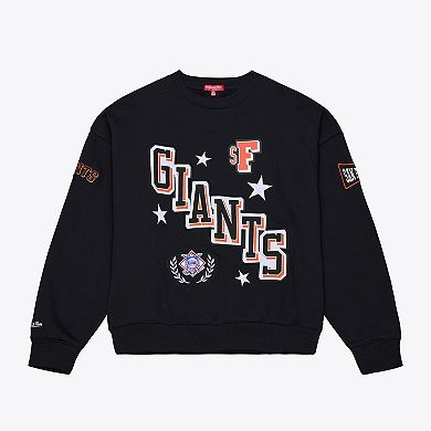 Women's Mitchell & Ness Black San Francisco Giants Pep Rally Sweatshirt