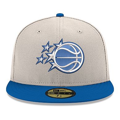 Men's New Era White/Blue Orlando Magic Chrome Two-Tone 59FIFTY Fitted Hat