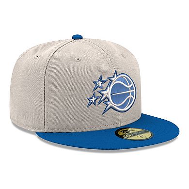Men's New Era White/Blue Orlando Magic Chrome Two-Tone 59FIFTY Fitted Hat