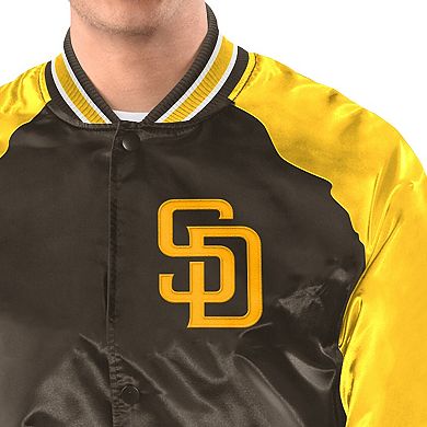 Men's Starter Brown/Gold San Diego Padres Blitz Varsity Jacket