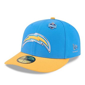 Men's New Era Powder Blue/Gold Los Angeles Chargers 2026 NFL Draft Pre-Curved 59FIFTY Fitted Hat
