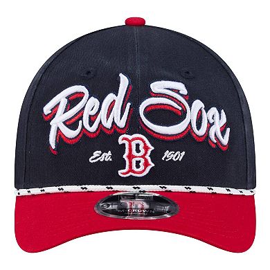 Men's New Era Navy/Red Boston Red Sox Team Loyal 9FORTY M-Crown Adjustable Hat
