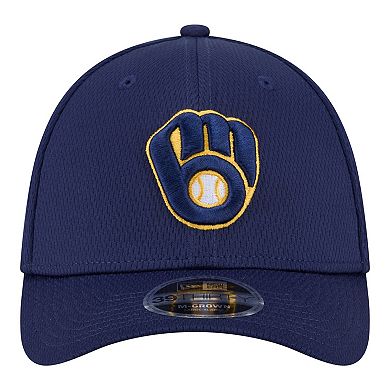 Men's New Era Navy Milwaukee Brewers Dash 39THIRTY Flex Hat