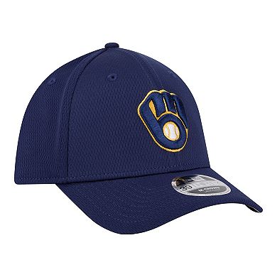 Men's New Era Navy Milwaukee Brewers Dash 39THIRTY Flex Hat