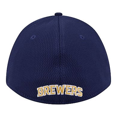 Men's New Era Navy Milwaukee Brewers Dash 39THIRTY Flex Hat