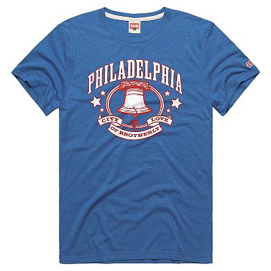 Men's Homage Royal Philadelphia Phillies Tri-Blend Hyperlocal T-Shirt