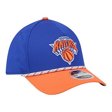 Men's New Era Blue/Orange New York Knicks Rope Two-Tone M-Crown A-Frame ...