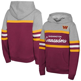 Youth Mitchell & Ness Burgundy Washington Commanders Throwback Head Coach Pullover Hoodie