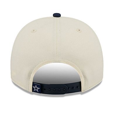 Men's New Era Cream/Navy Dallas Cowboys Classic A-Frame 9FIFTY Adjustable Hat